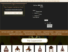 Tablet Screenshot of gascopperlanterns.com